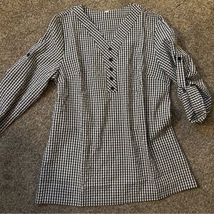 Black and White Gingham Blouse